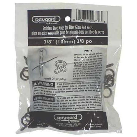 Parker Mccrory Parker Mccrory 00719 Stainless Steel .38 in. Rod Post Clip 719